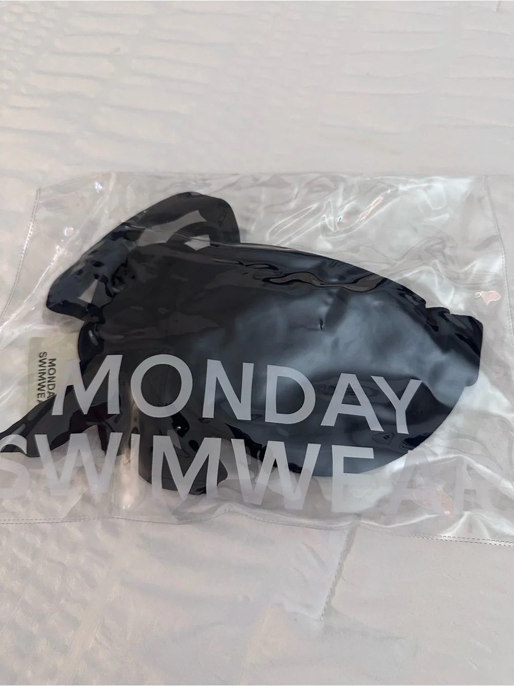 Monday Swimwear Cala Roja  Black Tie-Front Bikini Top Small NWT
